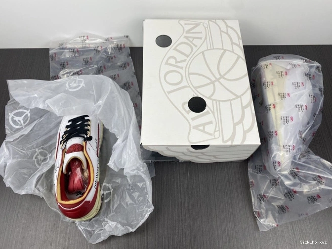 DJ4375-106 White SP Jordan Off-White Red Low Retro 2 0809